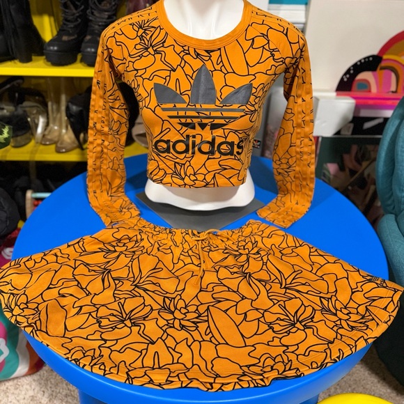 adidas Dresses & Skirts - adidas Originals Pharrell Crop Top & Skirt Set size Small